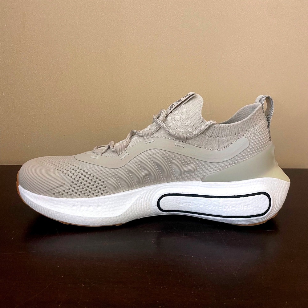 Under Armour UA Phantom 4 Mens Running Shoes Tan White 3027593-289 Size 10 - Picture 5 of 9